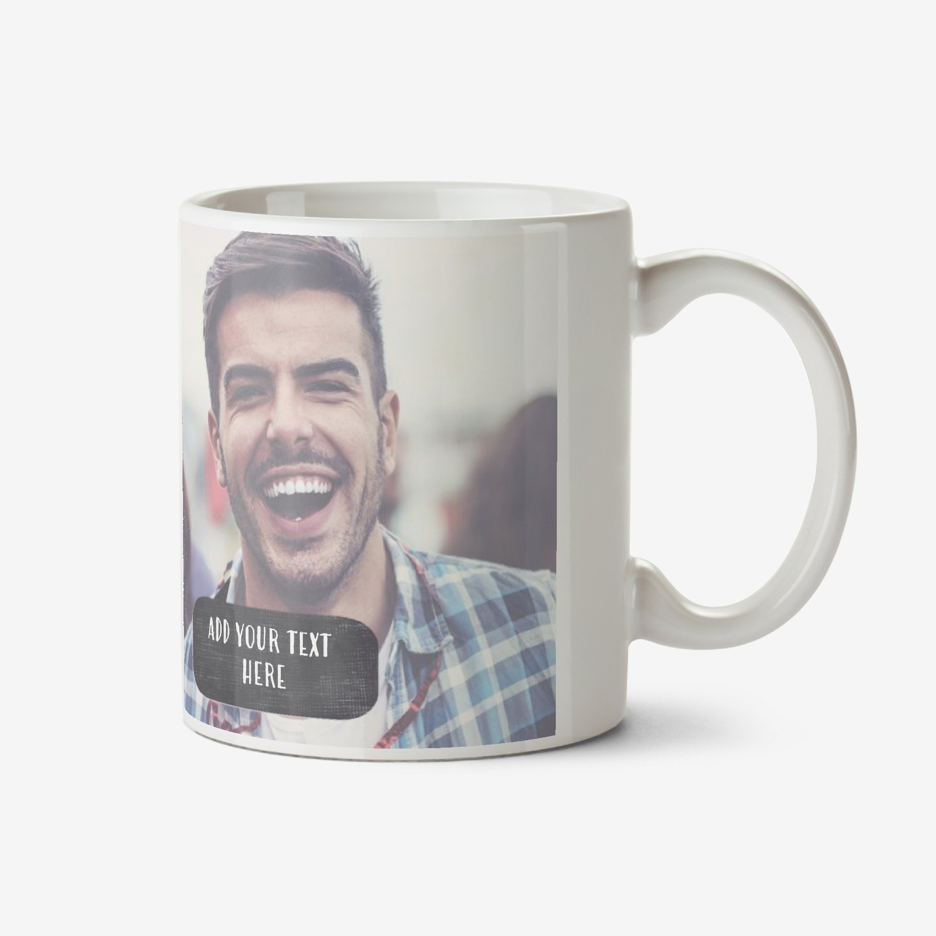 Photo Upload Mug - Add Your Own Text Ceramic Mug