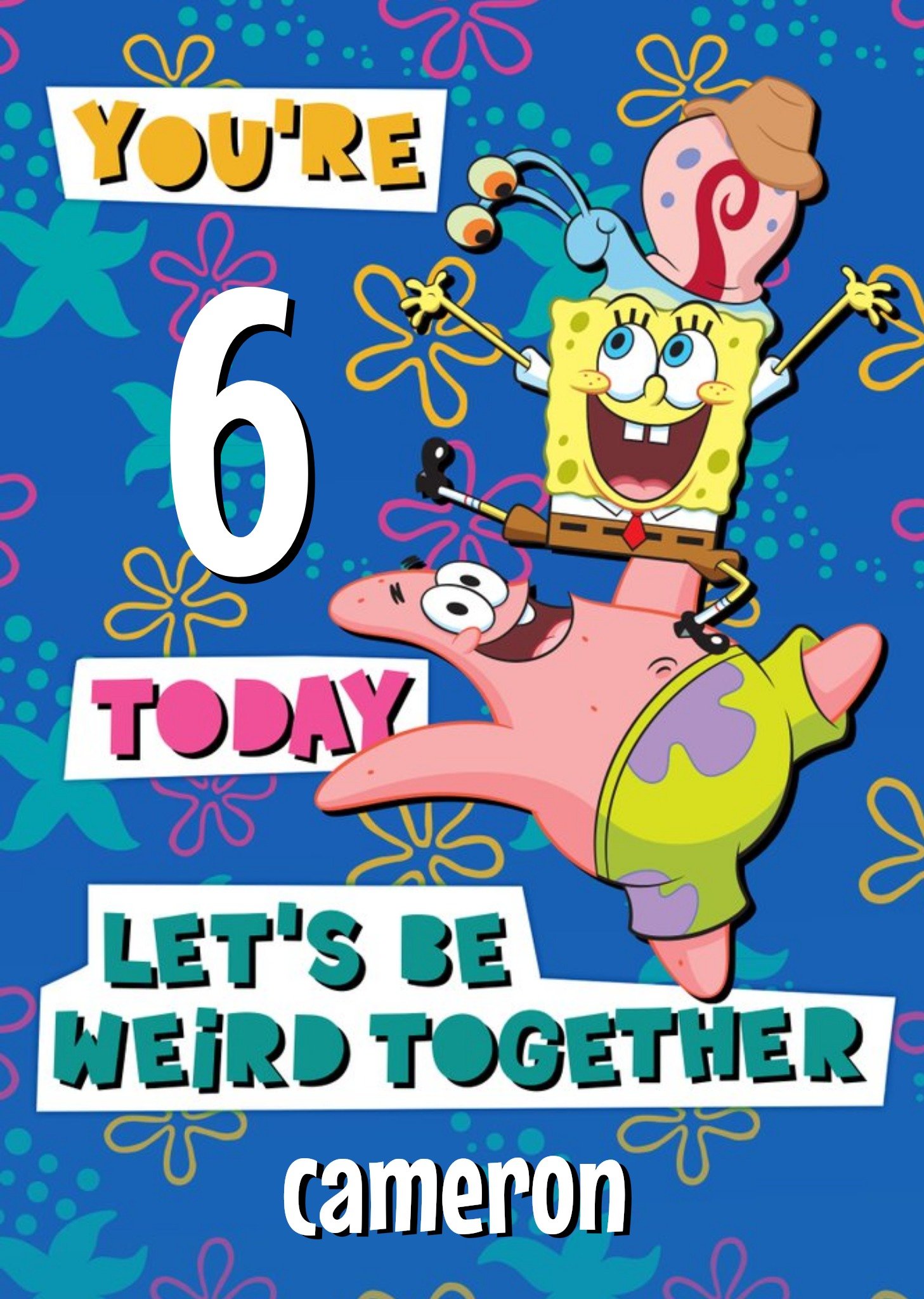 Nickelodeon Spongebob Squarepants Funny Age Birthday Card Ecard