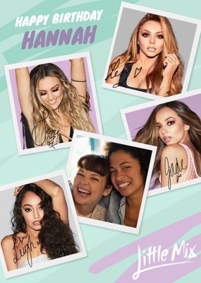 Little Mix Birthday photo upload card - Jesy, Perrie, Leigh-Anne, Jade