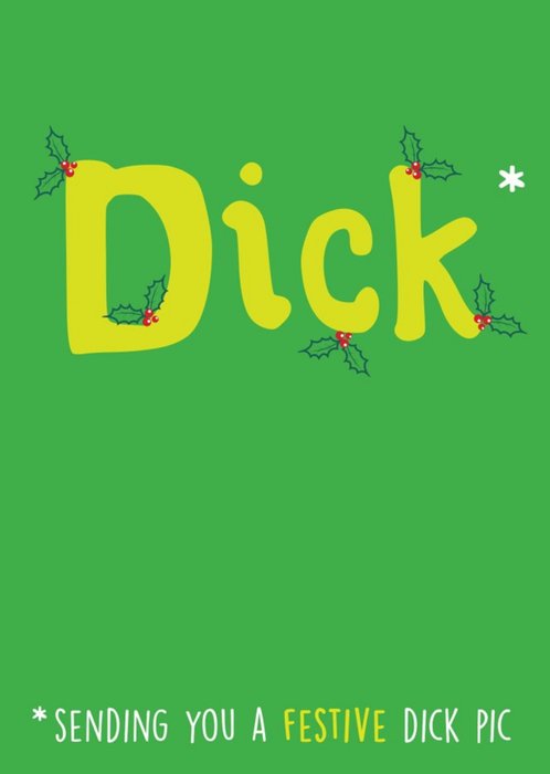 Sending You festive Dick Pic Rude Christmas Card