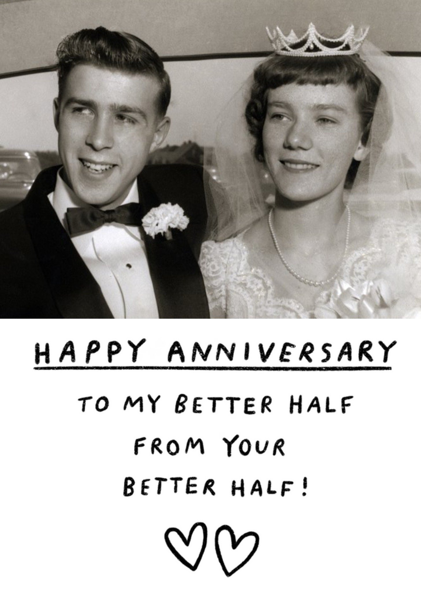 Cheeky Photo Upload Hand Written Typographic Anniversary Card Ecard