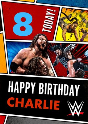 WWE Wrestlers 8 Today Birthday Card