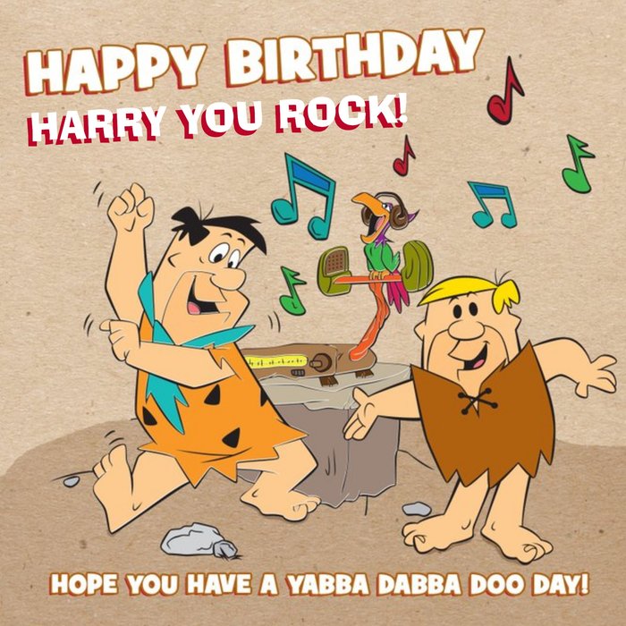 The Flintstones Personalised Happy Birthday Card
