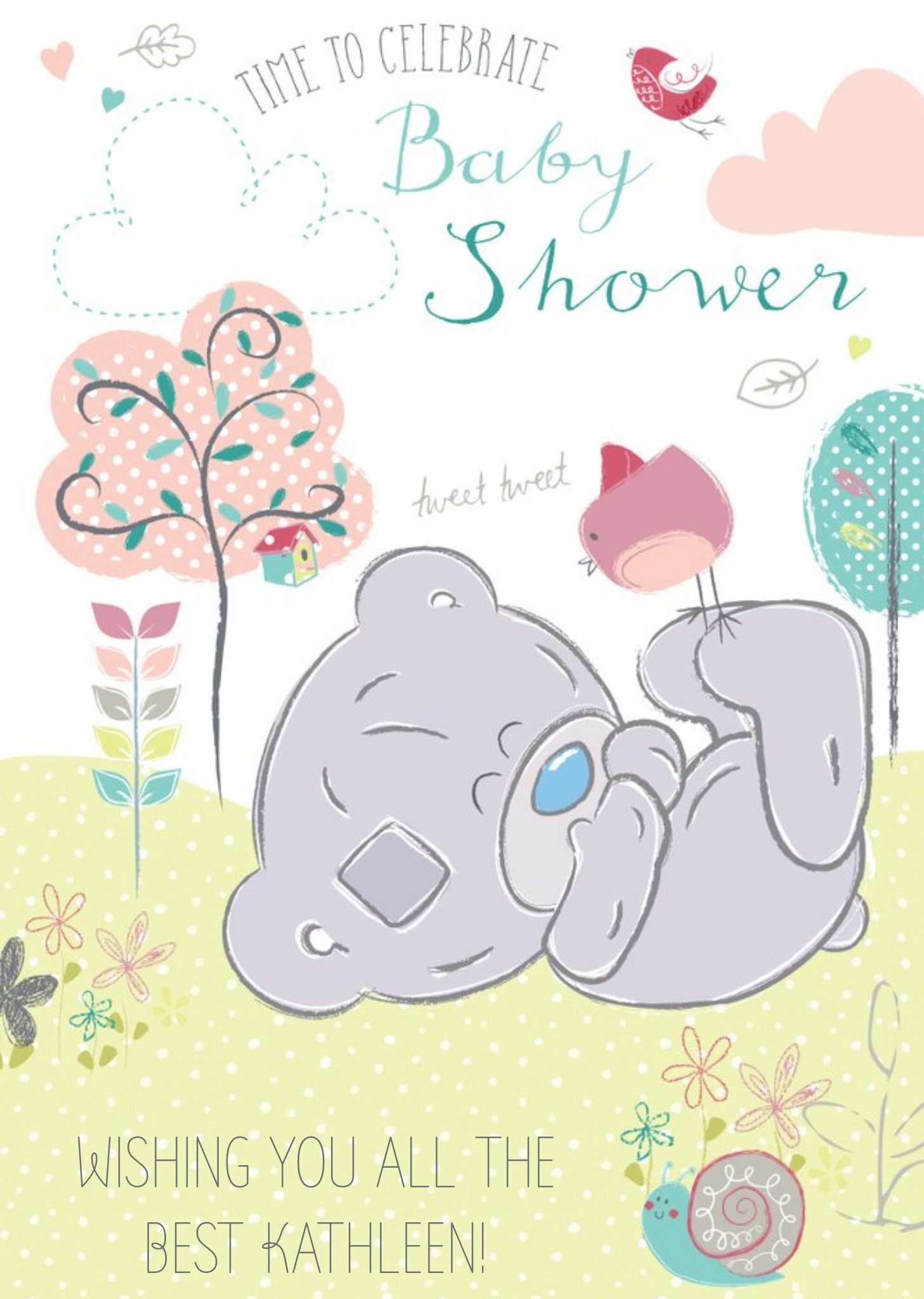 Me To You Tatty Teddy Baby Shower Card