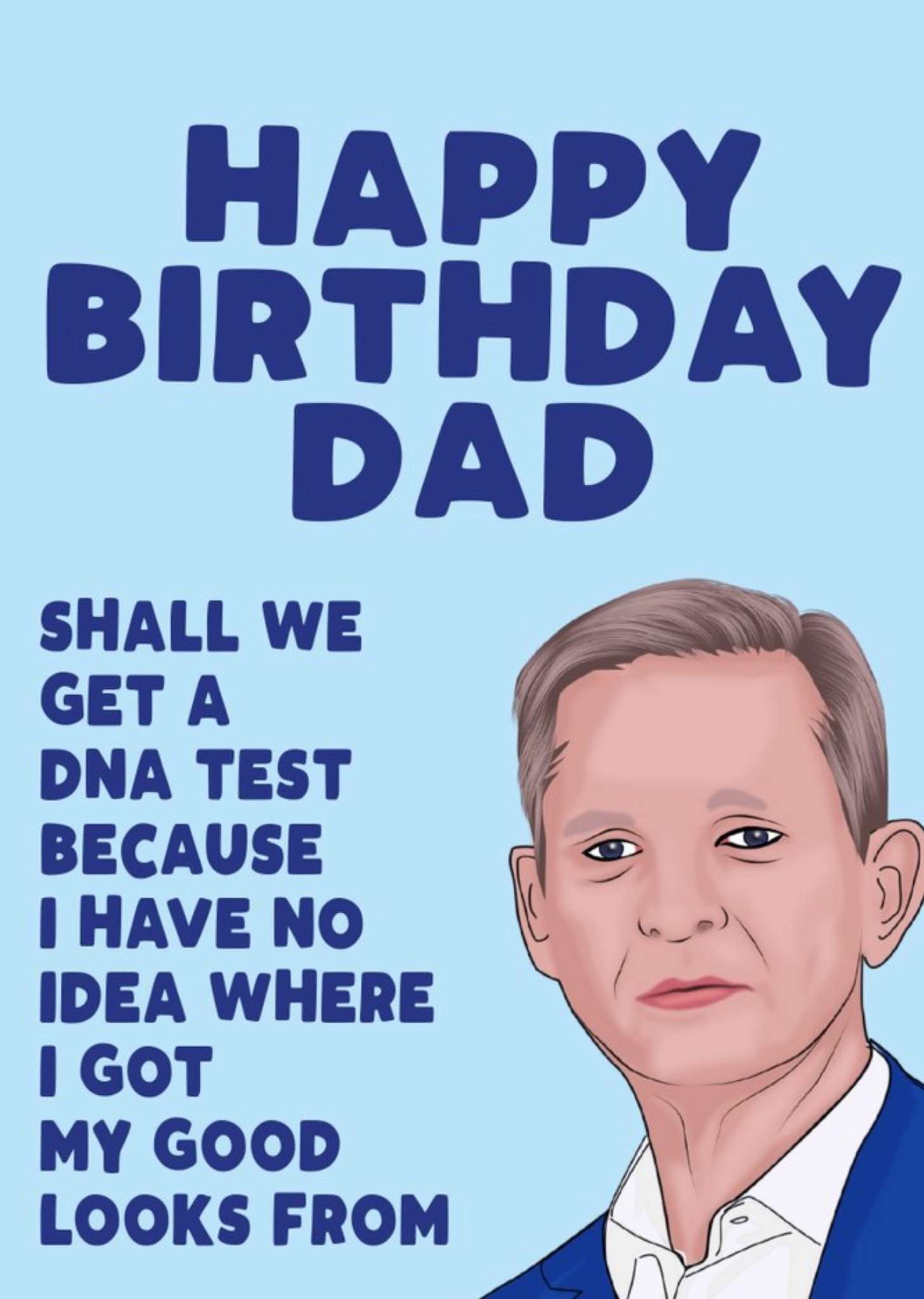 Filthy Sentiments Celebrity Shall We Get A Dna Test Dad Happy Birthday Card, Large