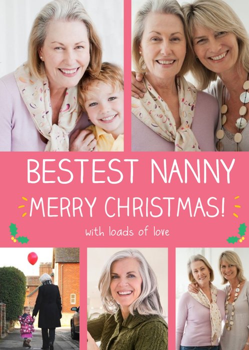 Happy Jackson Bestest Nanny Photo Upload Christmas Card