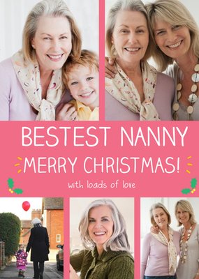 Happy Jackson Bestest Nanny Photo Upload Christmas Card