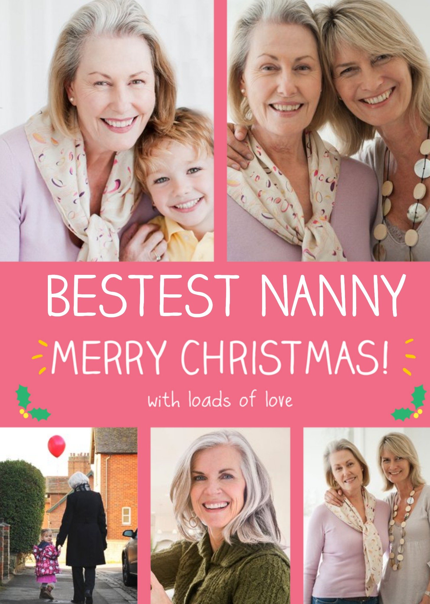 Happy Jackson Bestest Nanny Photo Upload Christmas Card Ecard