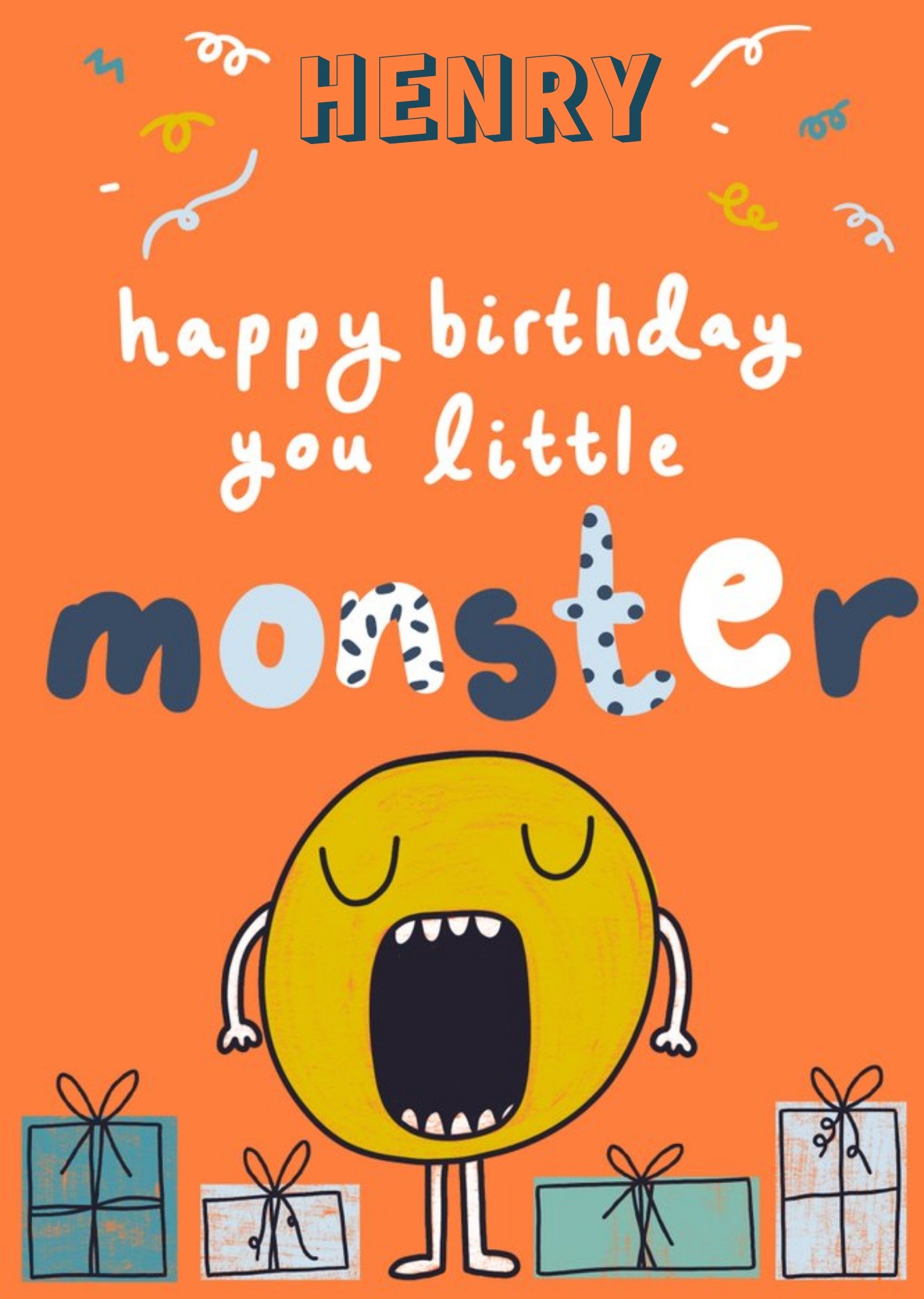 Little Monster Birthday Card Ecard