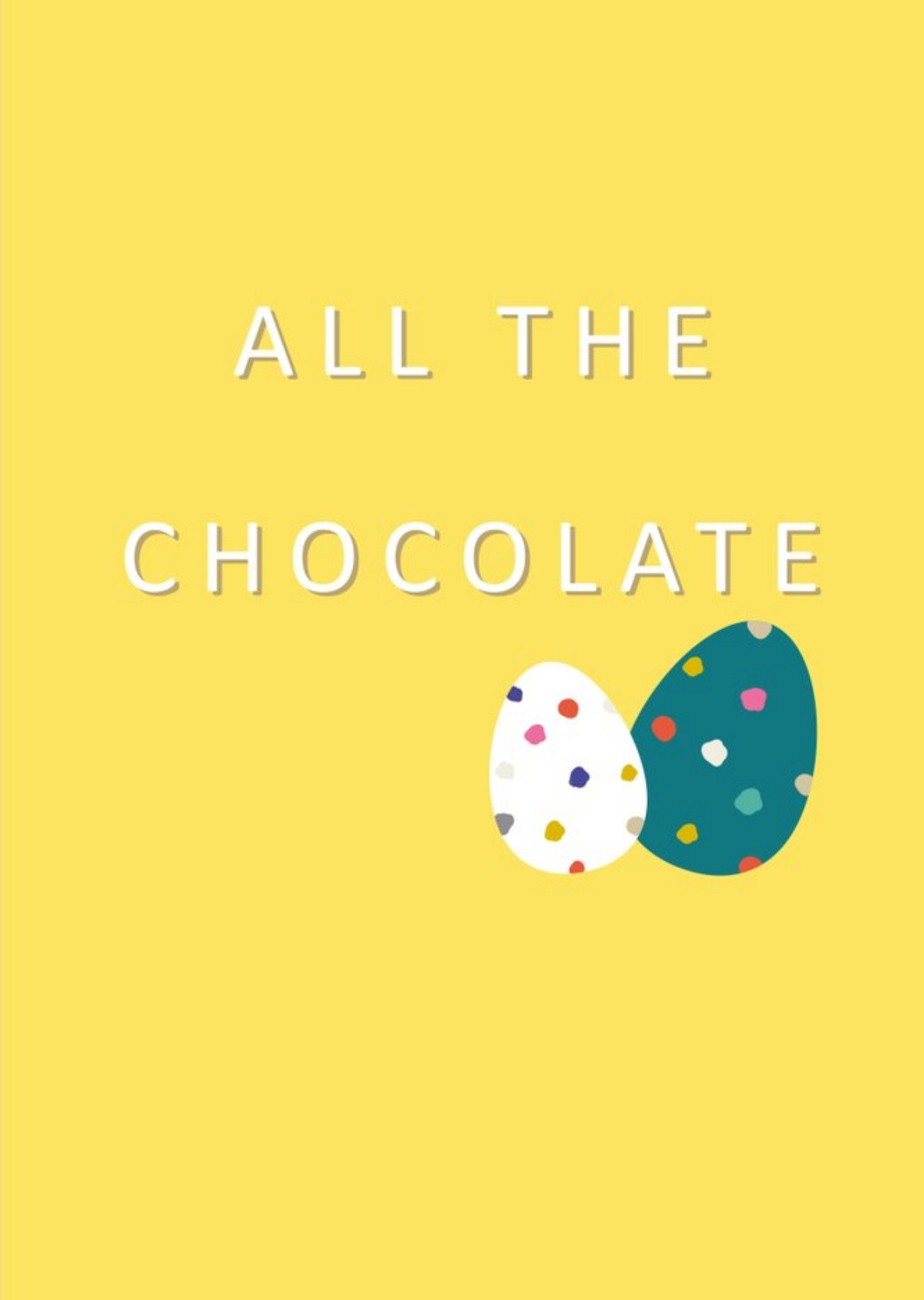 Moonpig All The Chocolate Cute Easter Card, Large