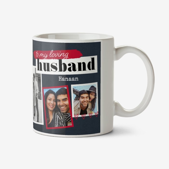 To My Loving Husband Valentines Day Photo upload Mug