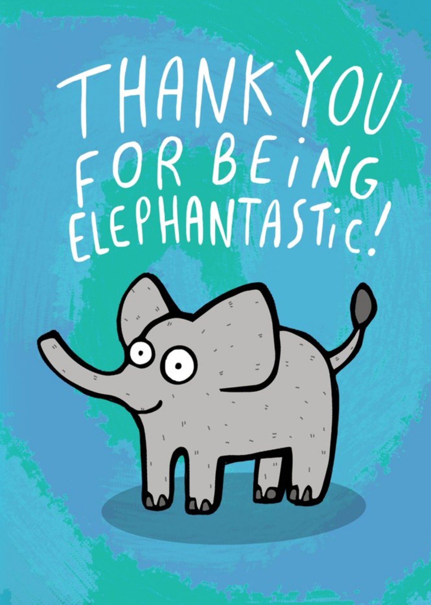 Illustrated Thank You For Being Elephantastic Card Ecard