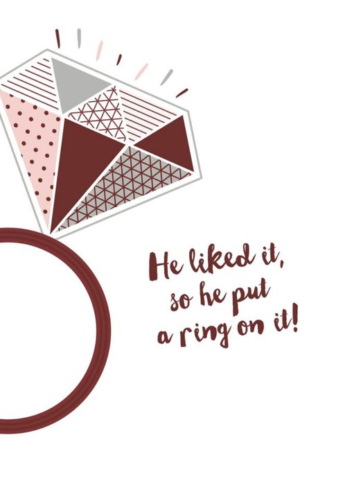 GUK Illustrated Ring Quote Engagement Card