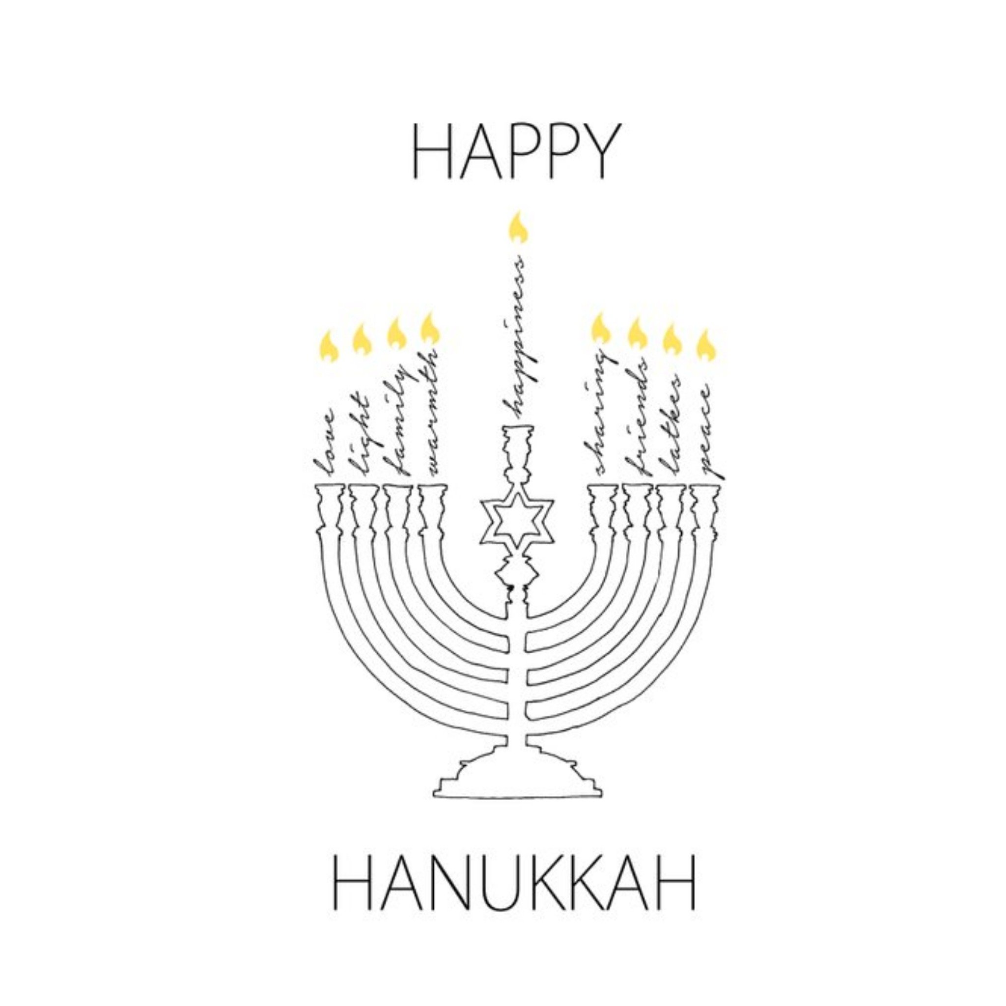 Moonpig Hanukkah Card, Square
