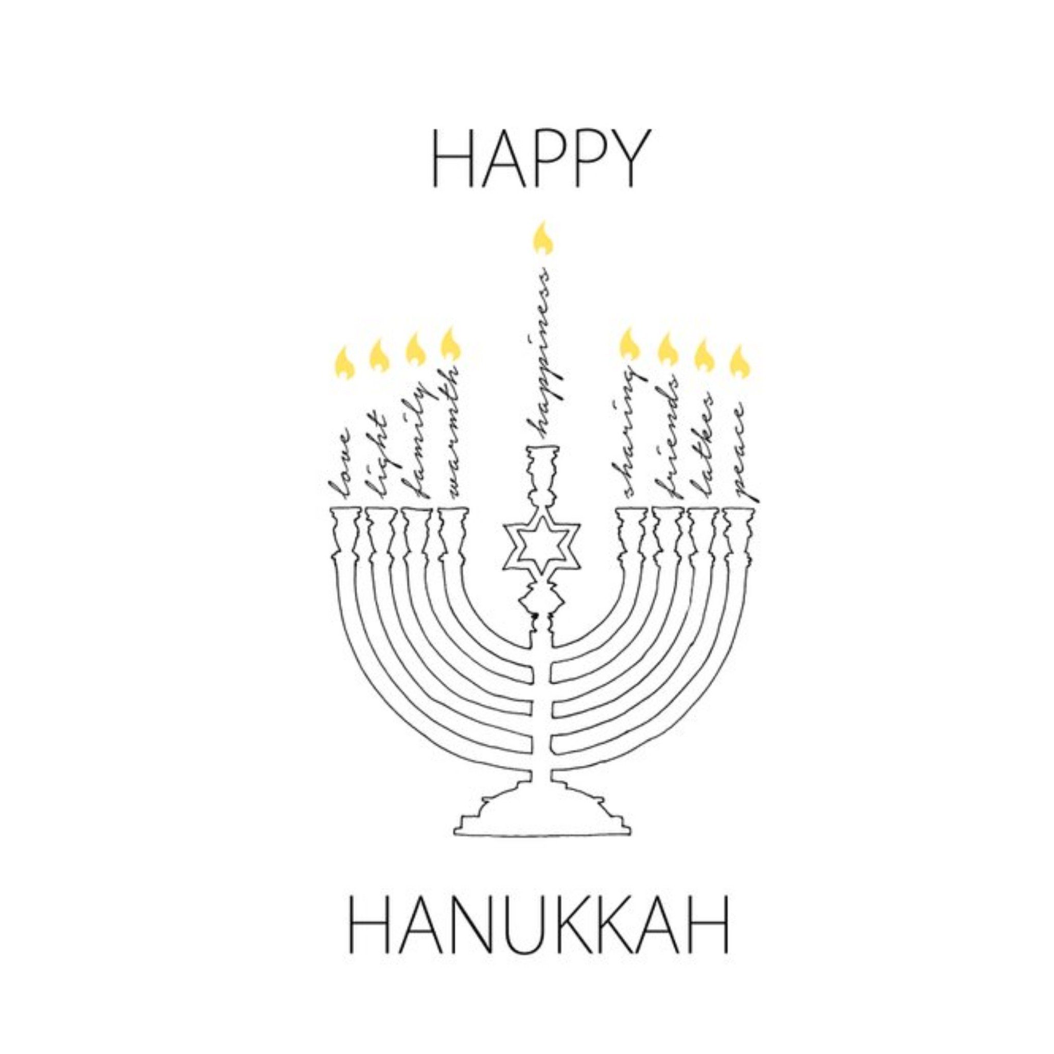 Hanukkah Card, Square