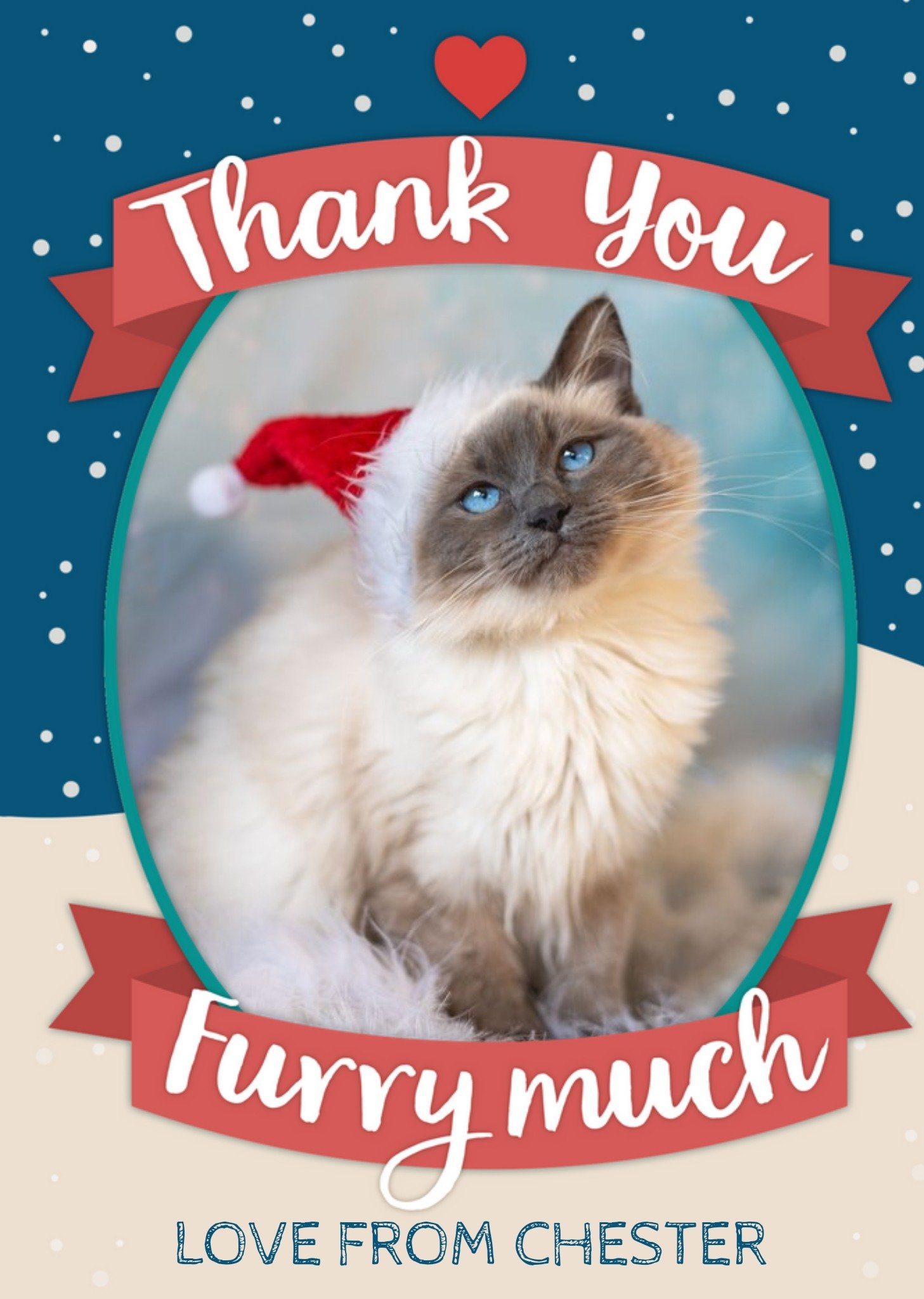 Pet Photo Upload Thank You Furry Much From The Pet Christmas Card Ecard