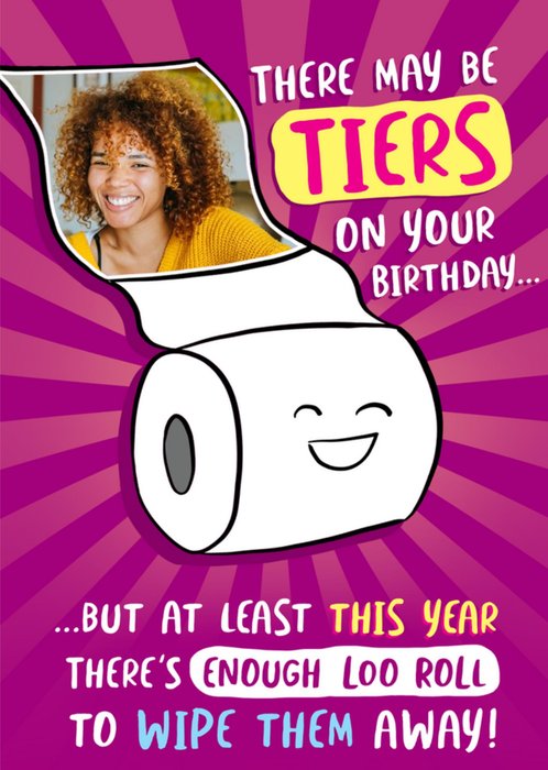 There May Be Tiers On Your Birthday Loo Roll Photo Upload Card