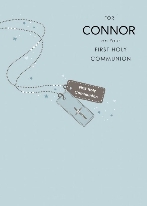 GUK Illustrated Tags Customisable First Holy Communion Card
