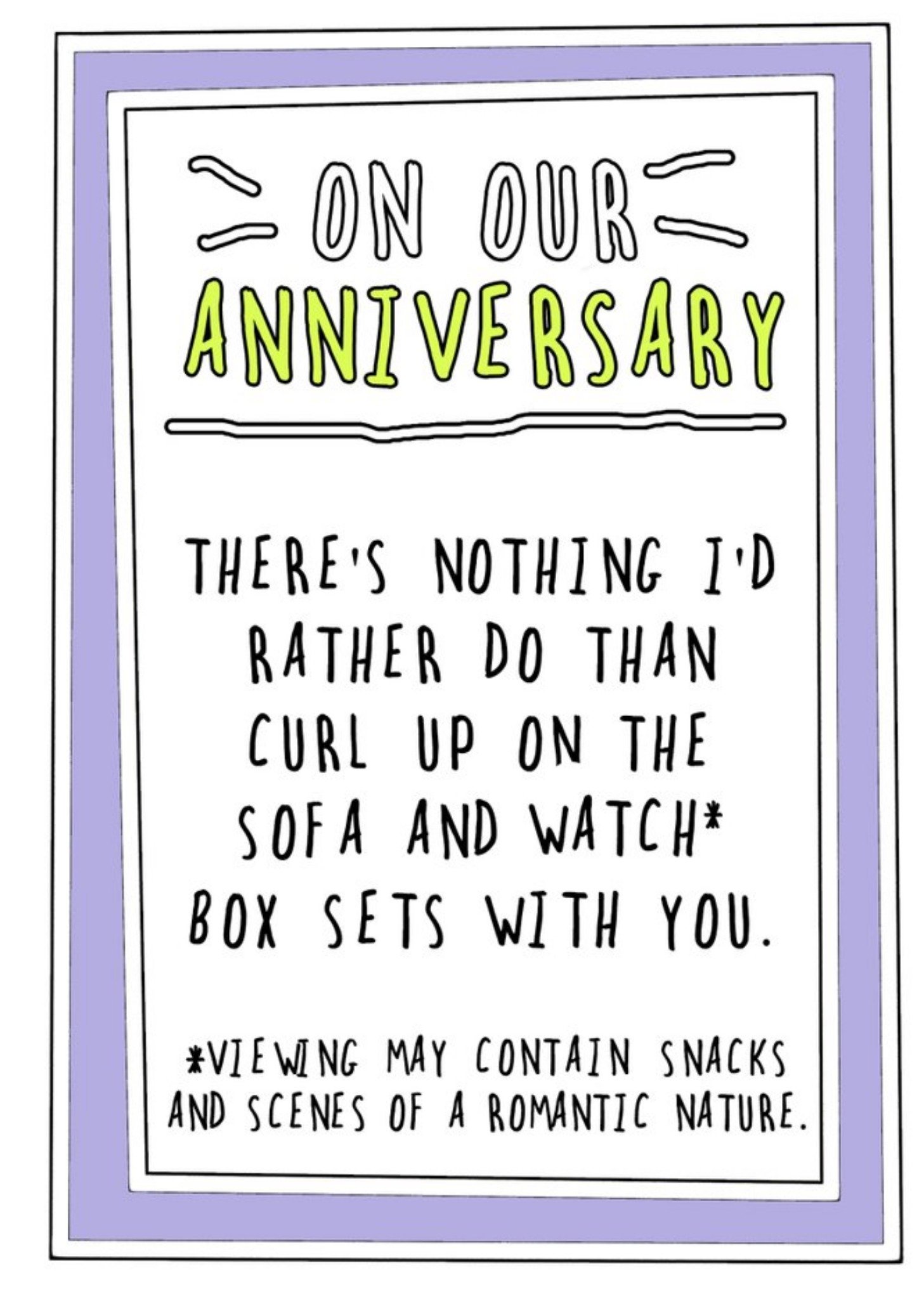 Go La La Humour Couple Border Funny Anniversary Card