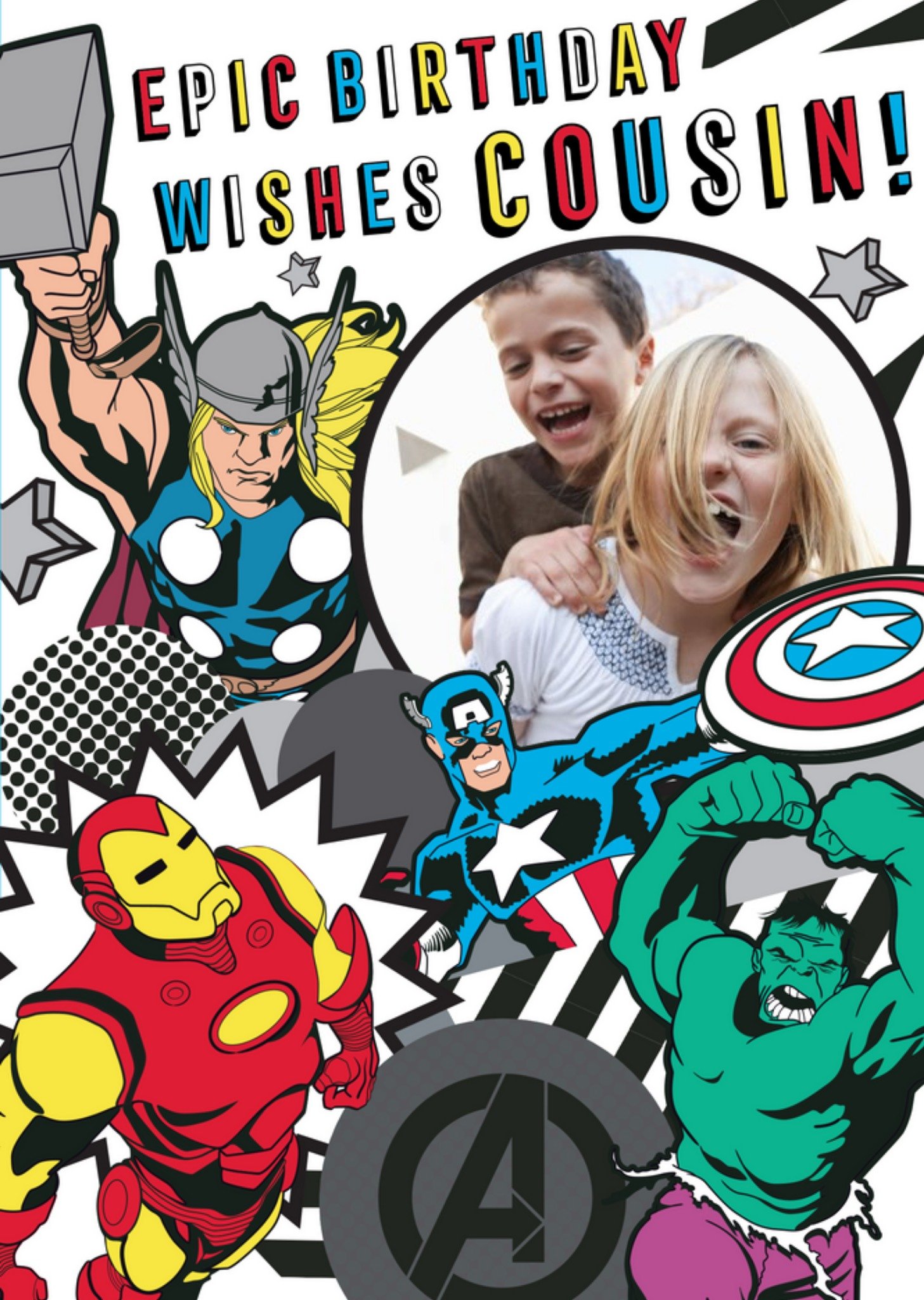 Disney Marvel Comics Cousin Epic Birthday Photo Upload Card Ecard