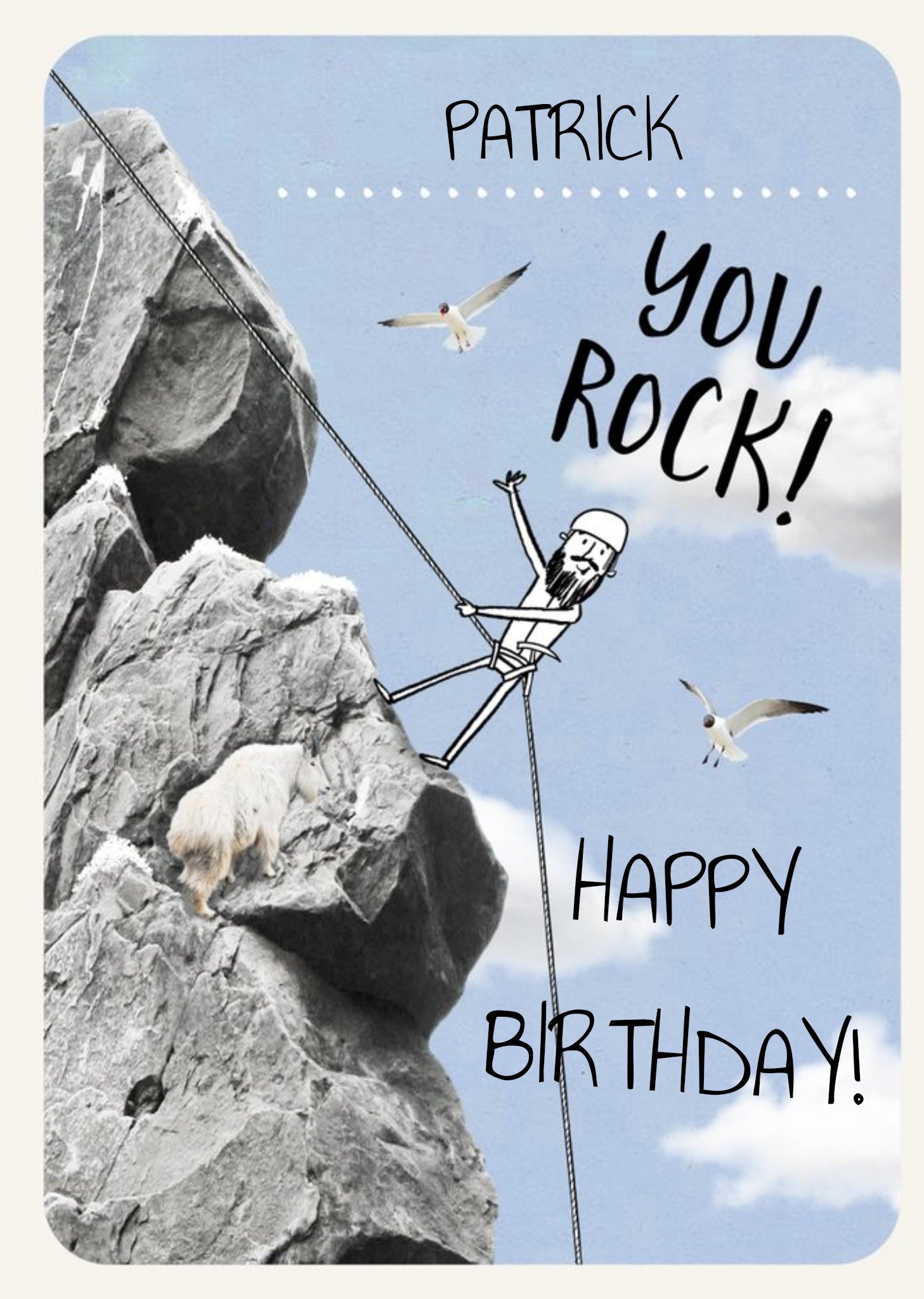 Moonpig Funny You Rock Birthday Card, Large