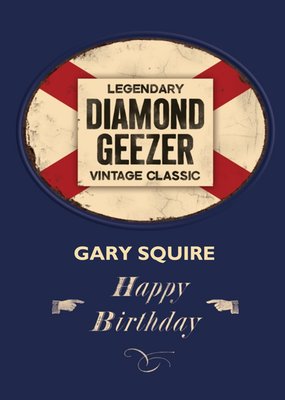 Diamond Geezer Personalised Name Card