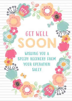 Personalised Get Well Soon After Your Operation Card