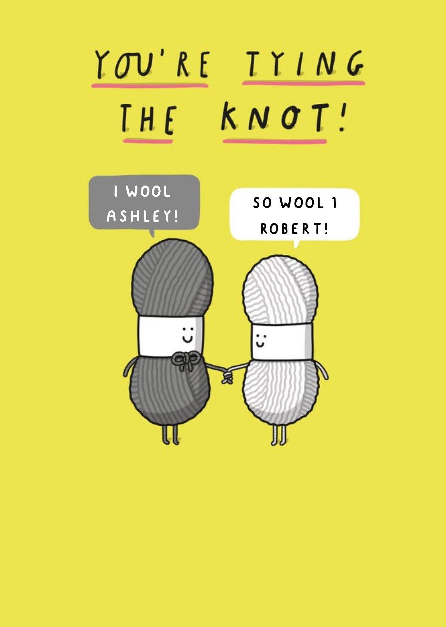 Other Mungo And Shoddy You're Tying The Knot I Wool Wedding Day Card Ecard