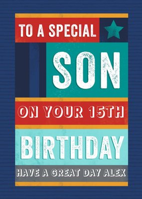 To A Special Son On Your Birthday Card