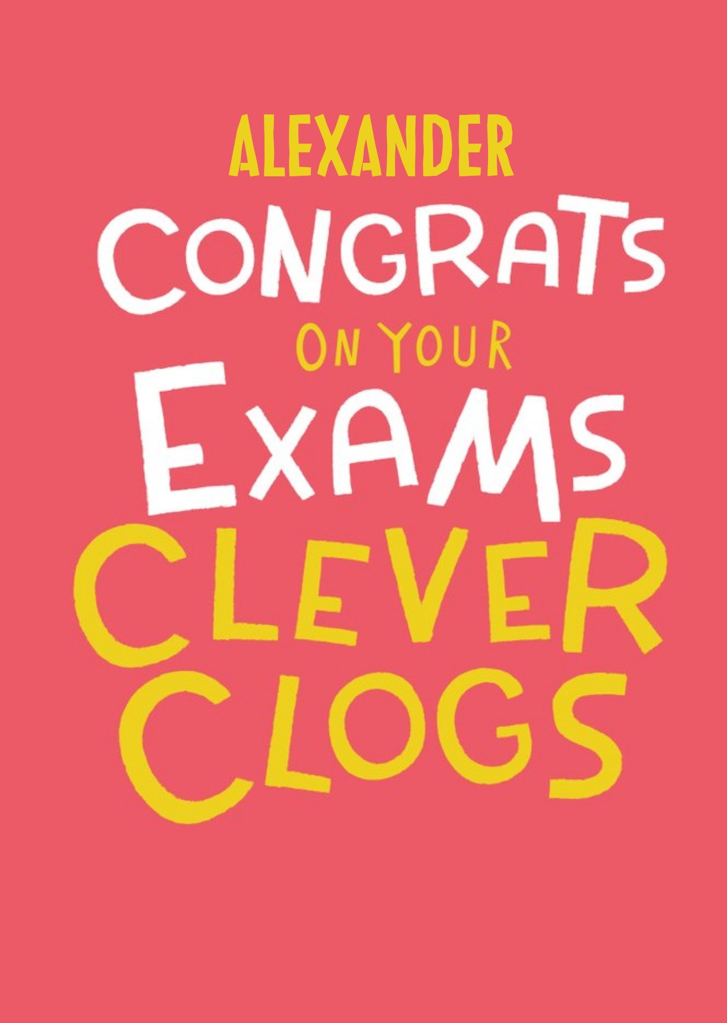 Fun Bright Typographic Exam Results Congratulations Card Ecard