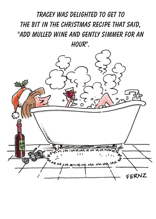 Add Mulled Wine And Gently Simmer Personalised Happy Christmas Card