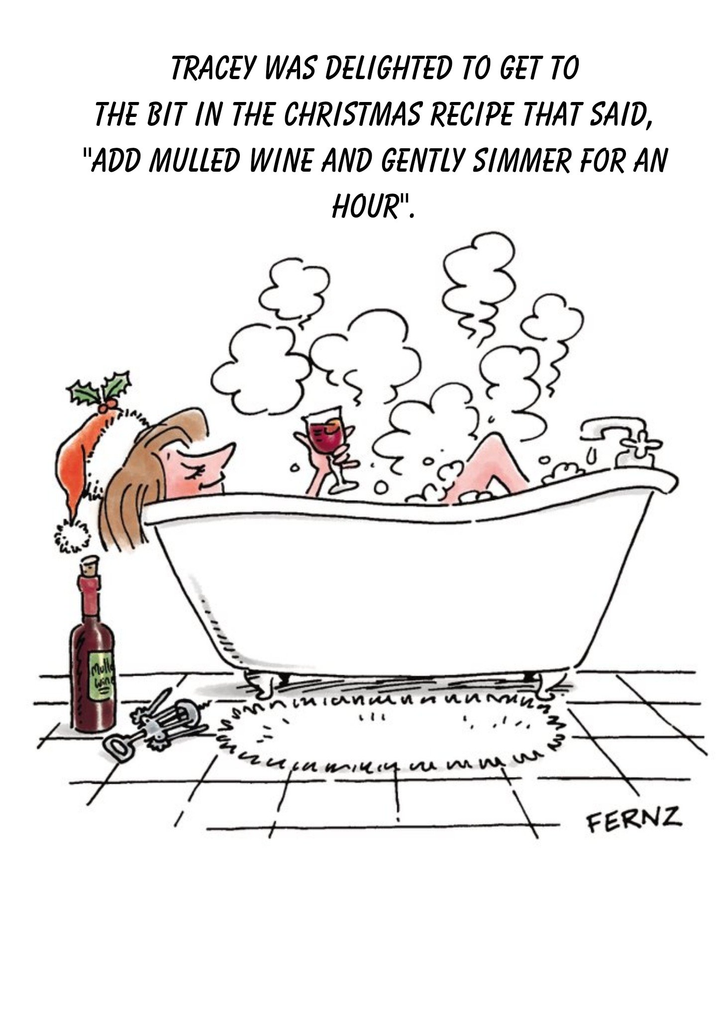 Add Mulled Wine And Gently Simmer Personalised Happy Christmas Card Ecard