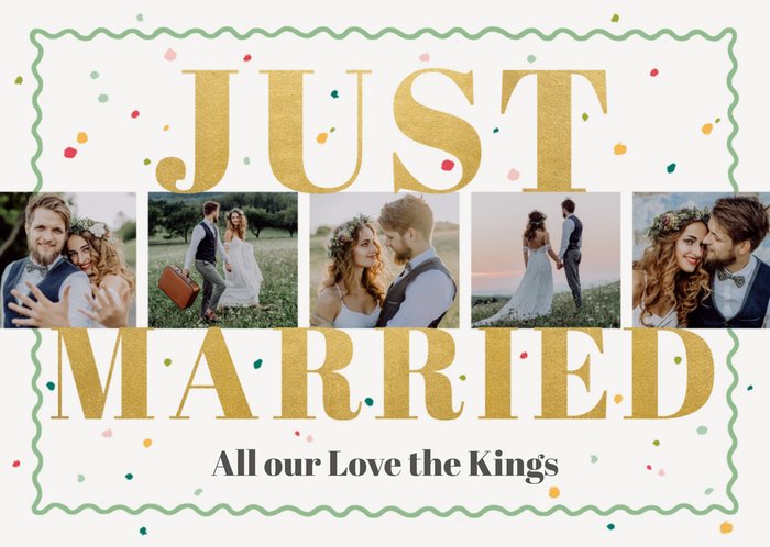 Just Married Photo Upload Postcard