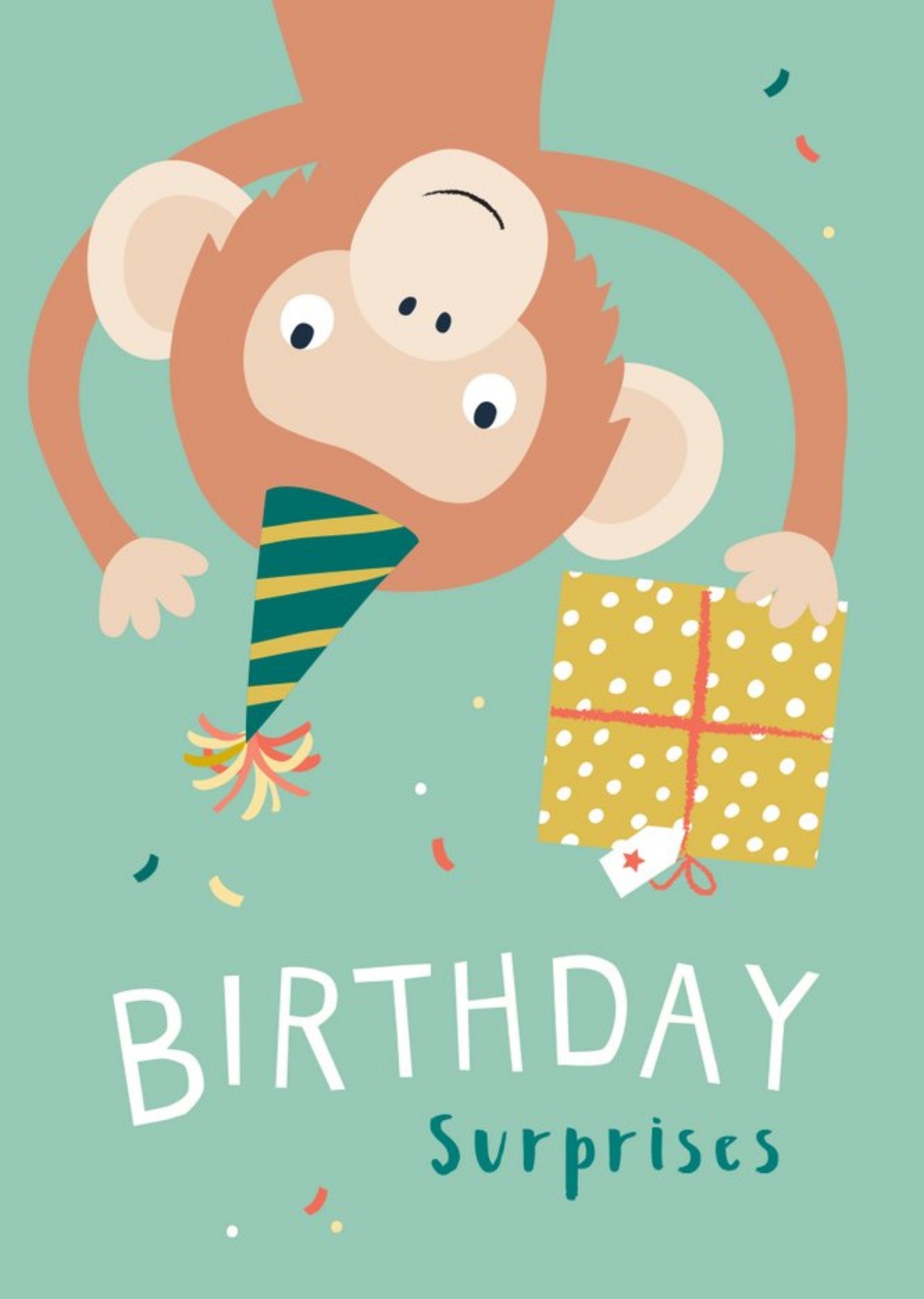 Moonpig Klara Hawkins Monkey Birthday Greeting Card, Large