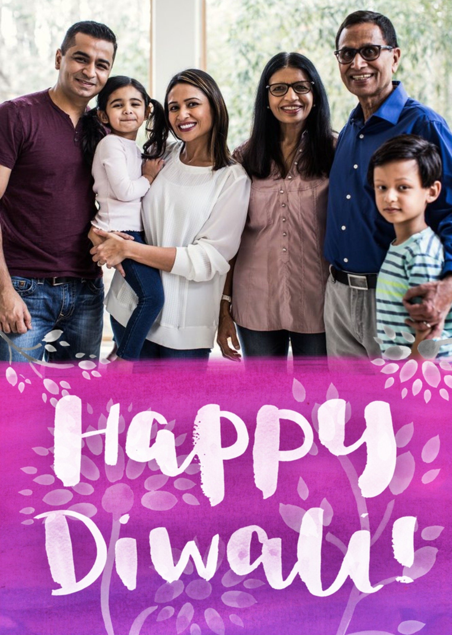 Moonpig Happy Diwali Photo Card, Large