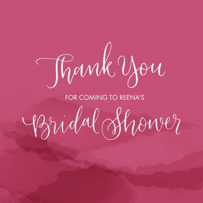 Bridal Shower Thank You Card