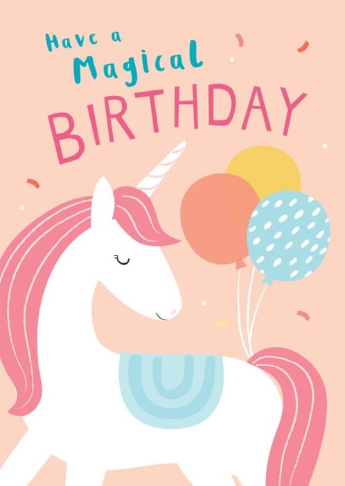 Klara Hawkins Unicorn Birthday Greeting Card