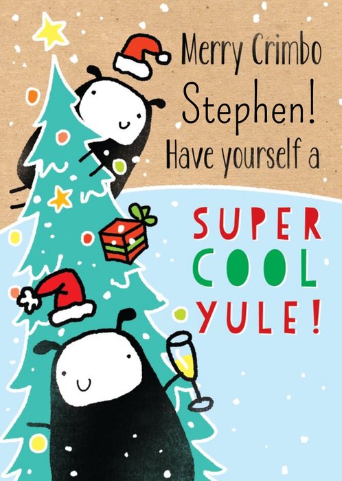 Have A Super Cool Yule Personalised Card