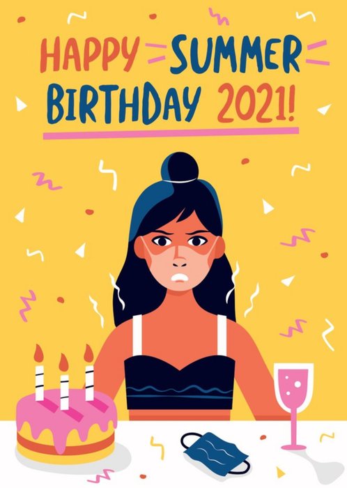 Funny Lockdown Happy Summer Birthday 2021 Card