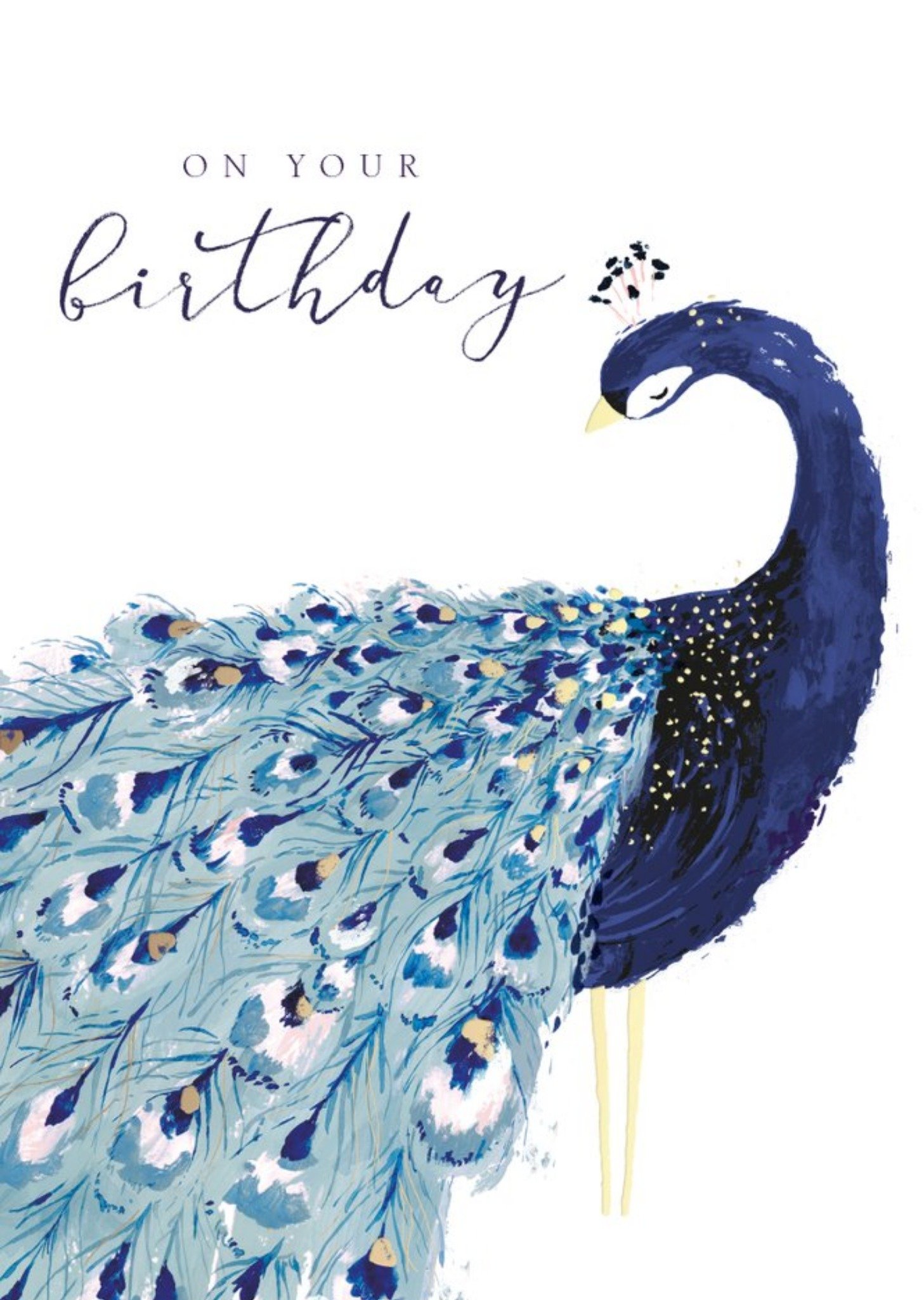 Painted Peacock On Your Birthday Card Ecard