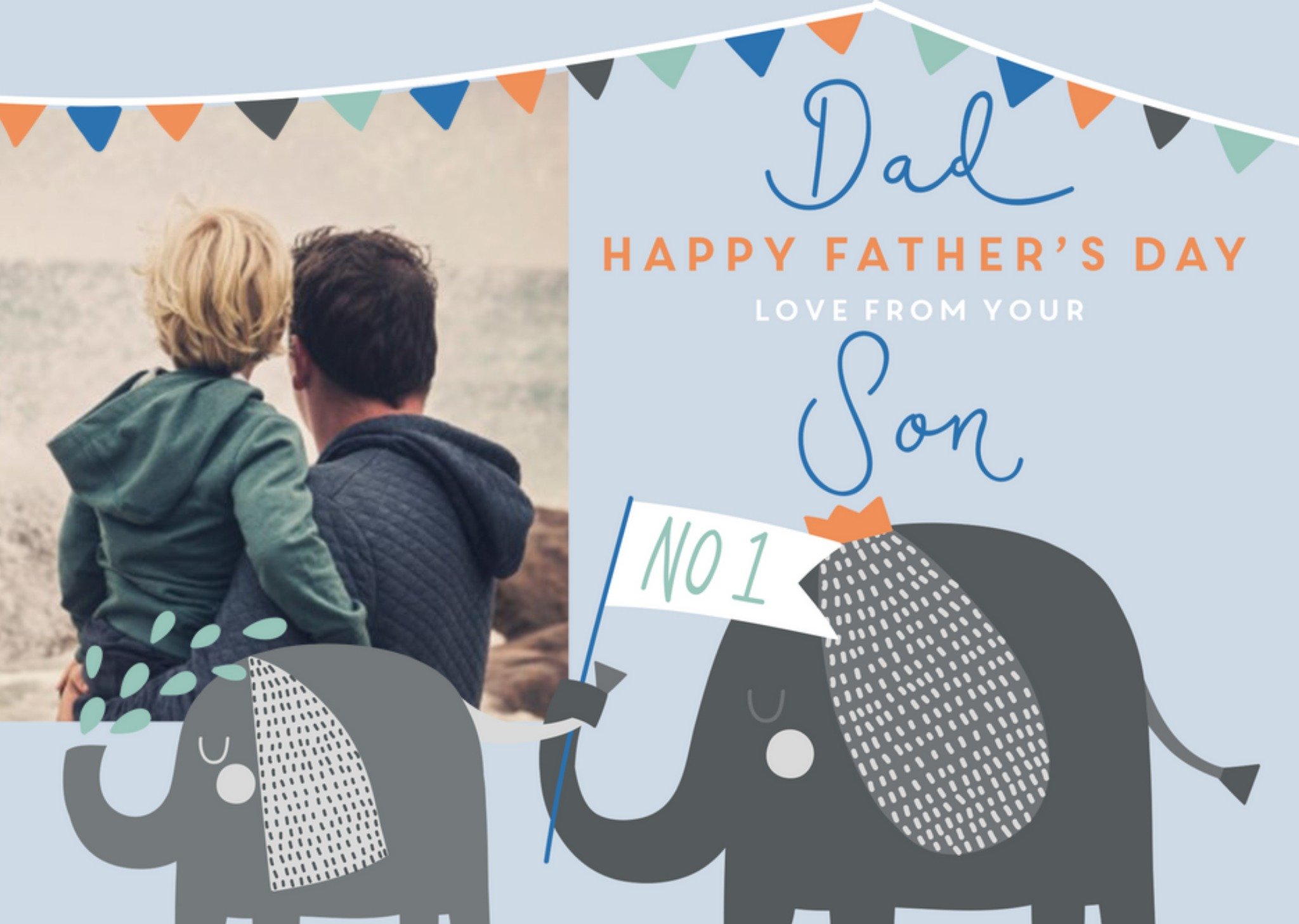 Father's Day Card - Happy Father's Day - Photo Upload - From Your Son