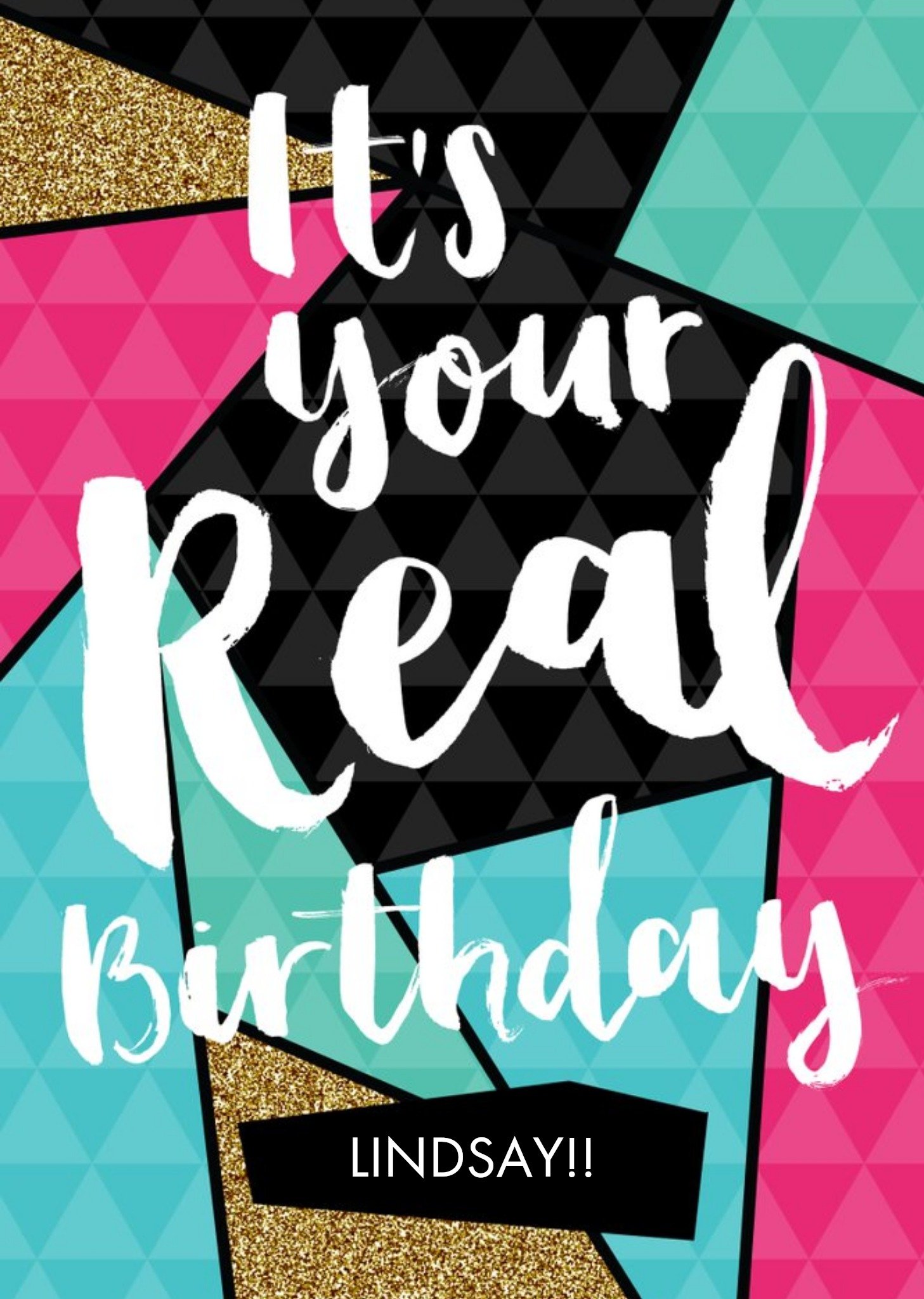 Moonpig Leap Year It's Your Real Birthday Personalised Happy Birthday Card, Large