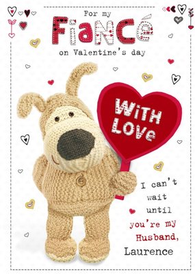 Boofle For My Fiancé Personalised Valentines Card