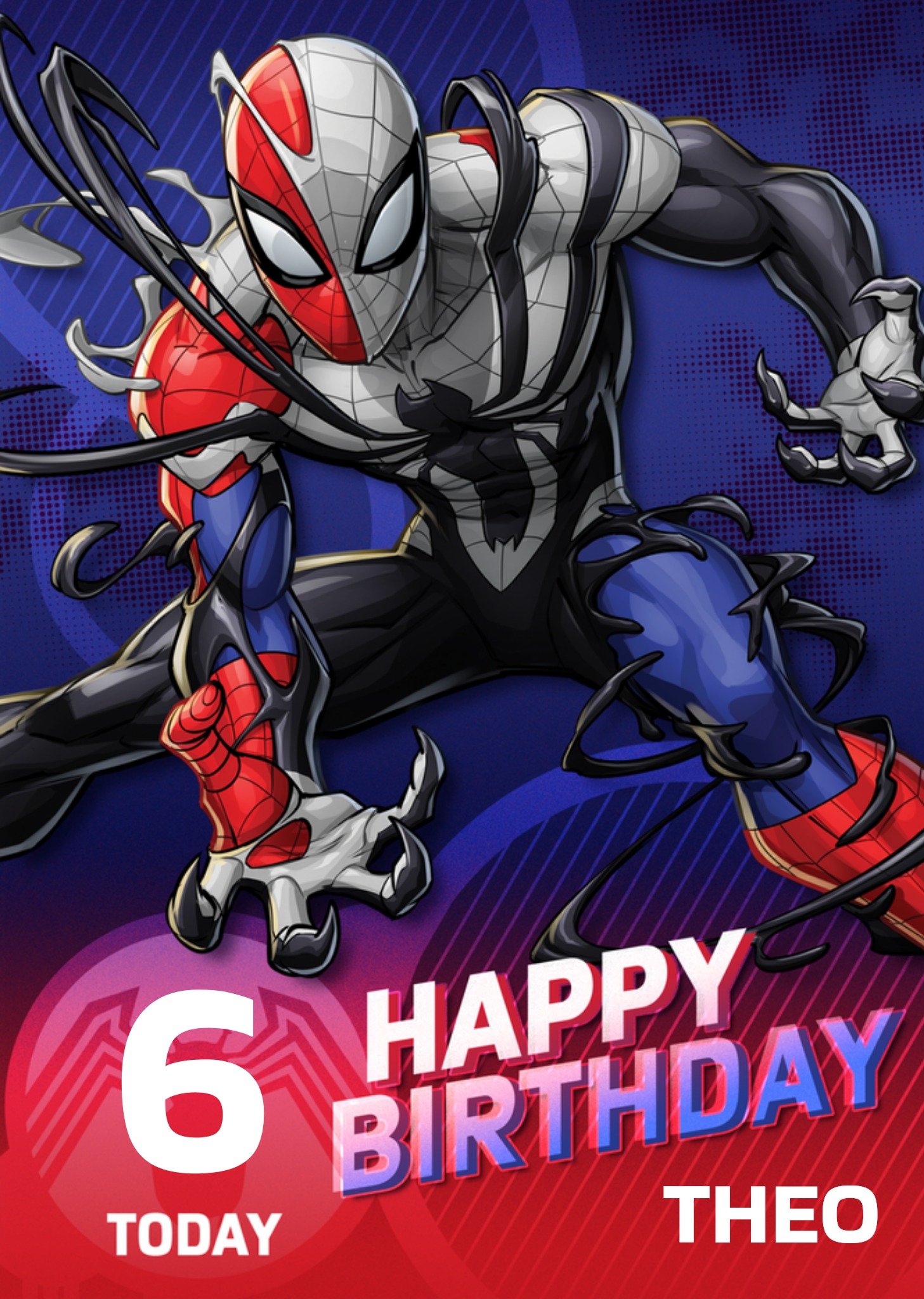 Disney Spider-Man Maximum Venom 6 Today Happy Birthday Card Ecard