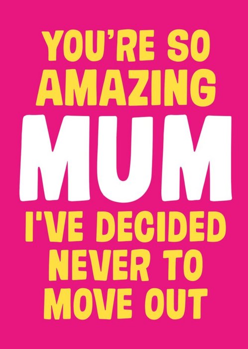 Dean Morris You're so Amazing Mum Mother's Day Card