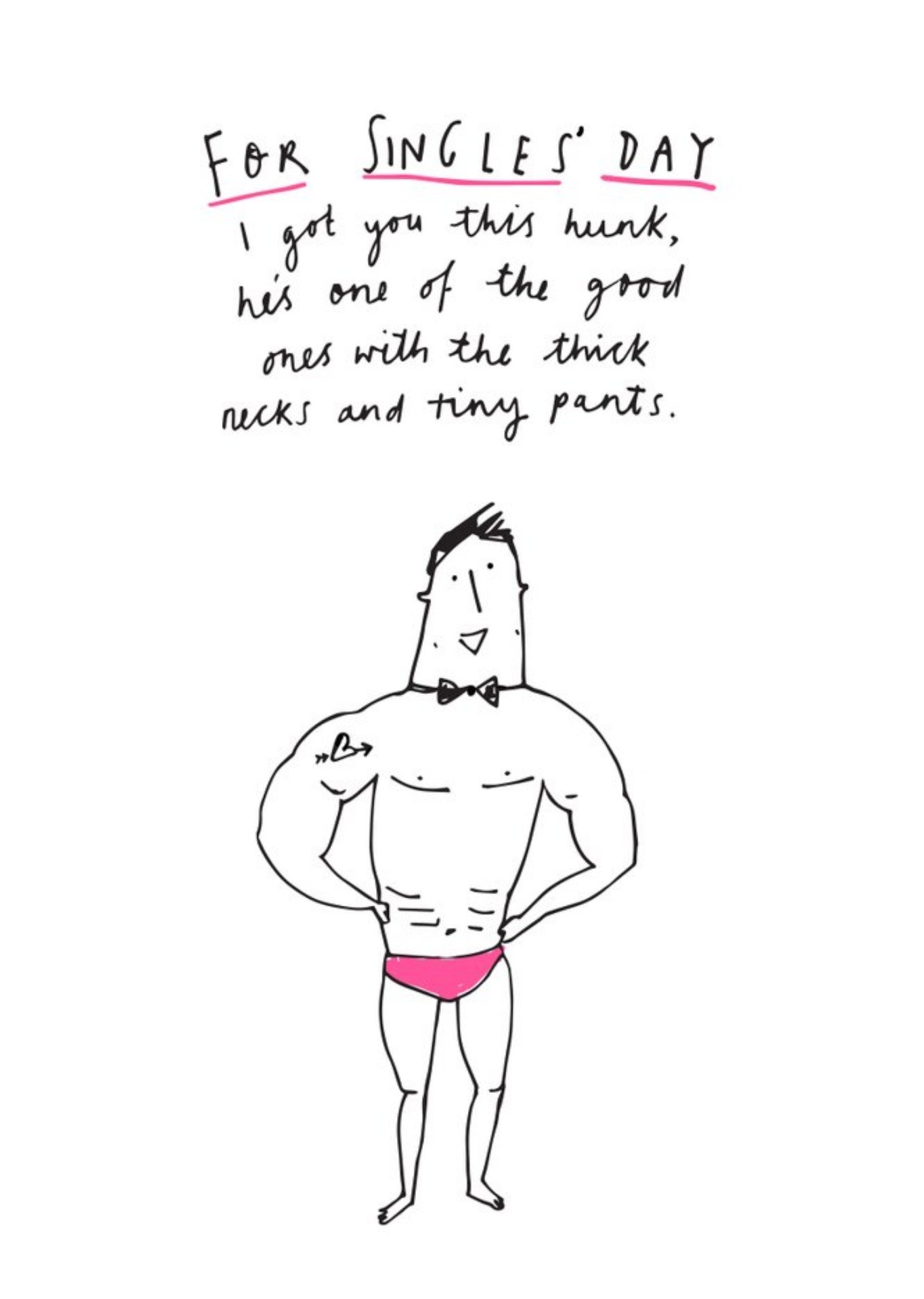 I Got You A Hunk Singles' Day Card Ecard