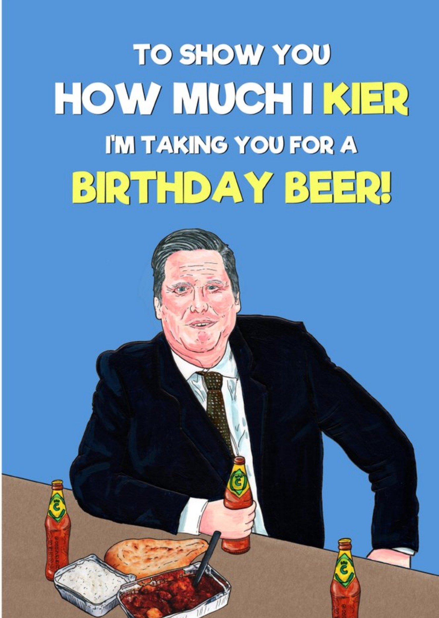 Moonpig Funny Pun Birthday Beer Card, Large