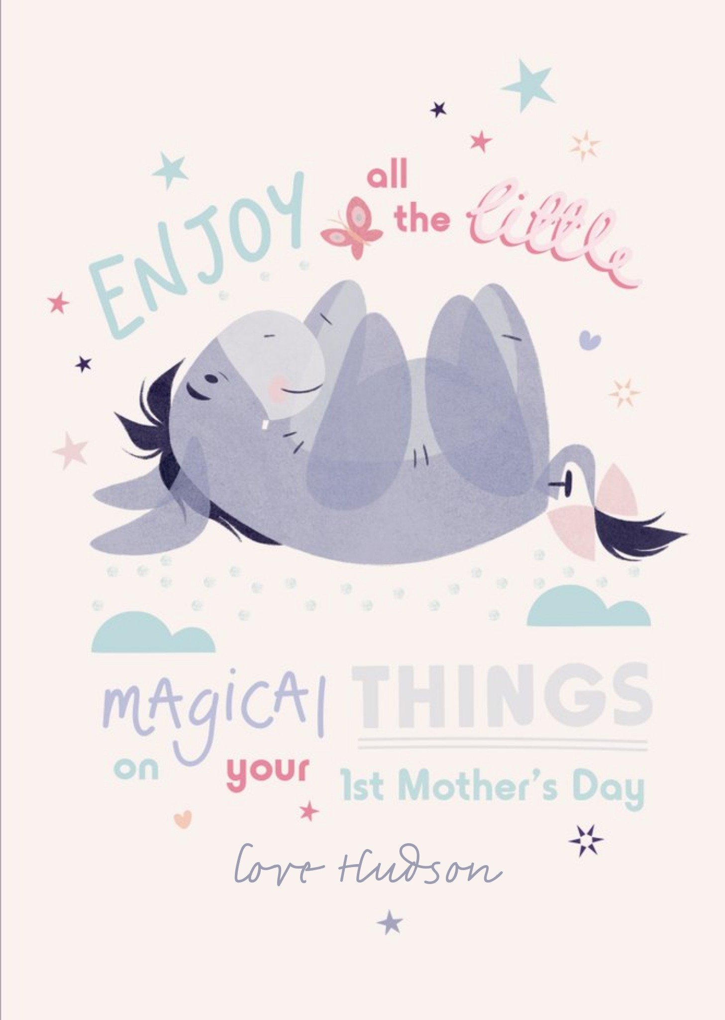 Disney Winnie The Pooh Eeyore Enjoy All The Little Magical Things First Mother's Day Card Ecard