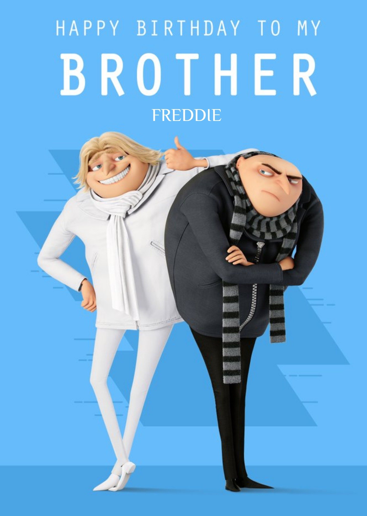 Brother Birthday Cards - Despicable Me - Funny, Large