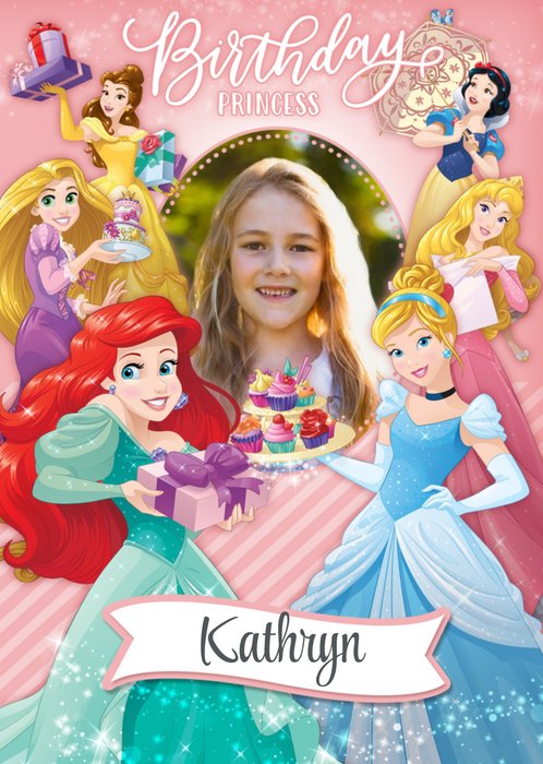 Disney Birthday Princess Photo Upload Card